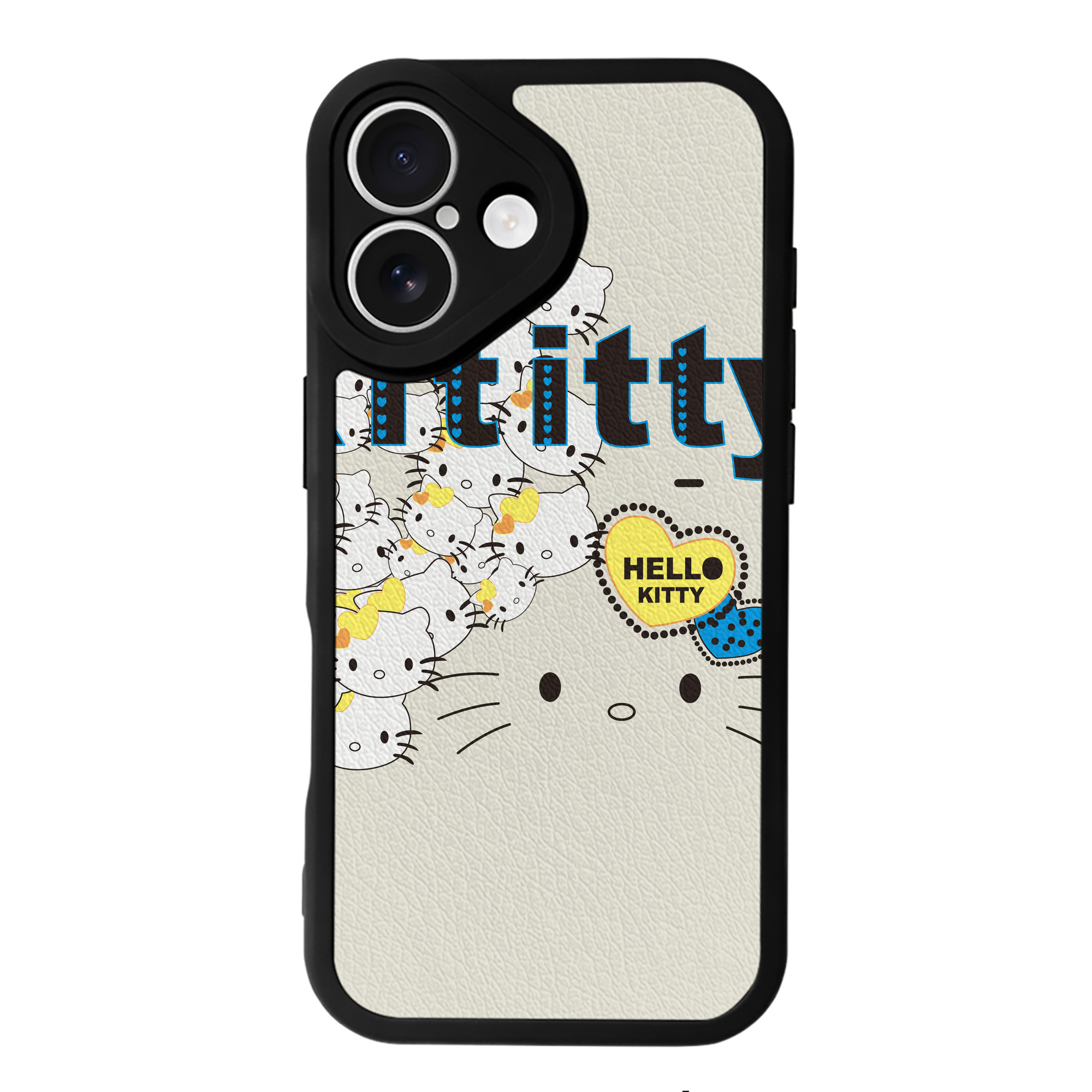（画像用） Hello Kitty ハローキティ 【iPhone 16シリーズ対応】シリコンスマホケース（レザー調） 材質：シリコン